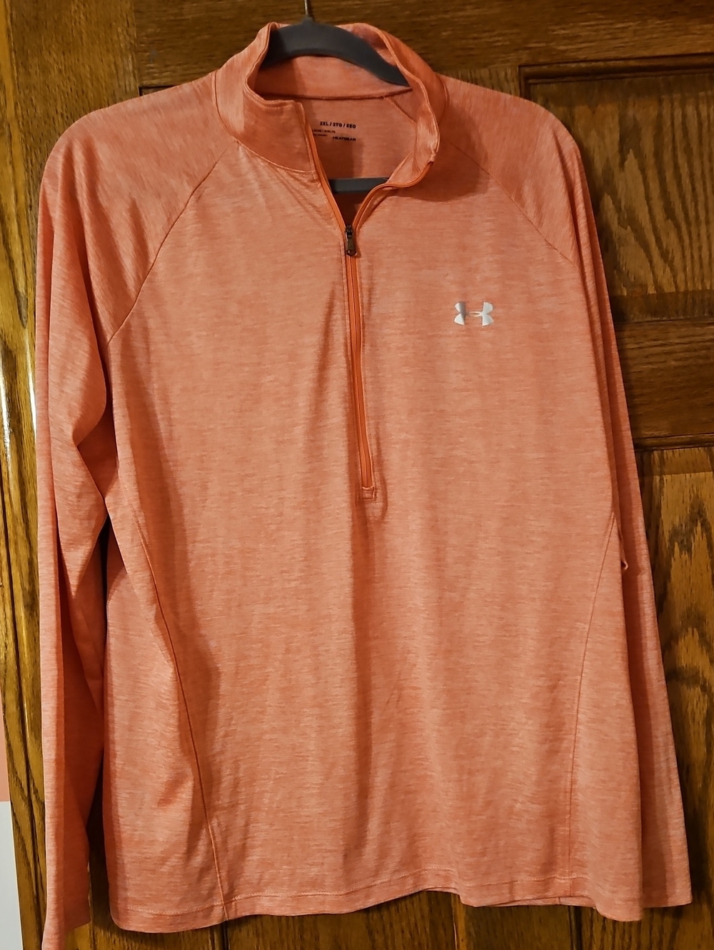 Under Armour Orange Heather 1/4 Zip Pullover